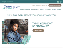 Tablet Screenshot of optionsforwomeneast.com